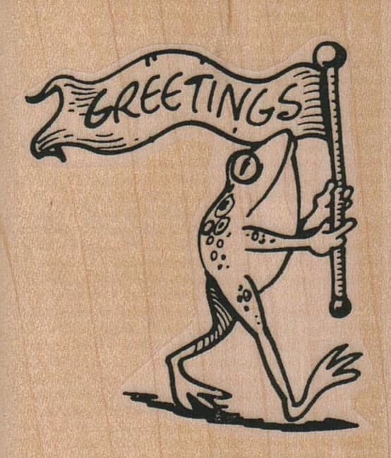 Greetings Frog 2 X 2 1/4