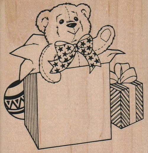 Bear In A Box 3 1/2 X 3 1/2