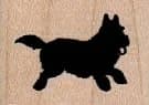 Dog Silhouette 1 1/2 X 1