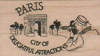 Paris City Of Delightful 1 1/2 X 2 1/4