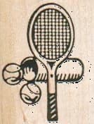 Tennis Racket And Balls 1 X 1 1/4