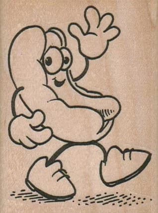 Happy Hotdog 2 1/4 X 3