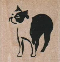 Stylized Boston Terrier 1 1/2 X 1 1/2