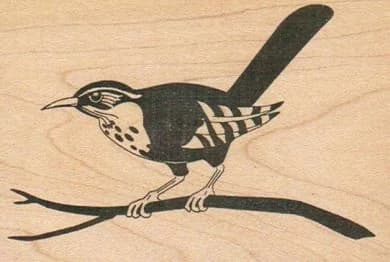 Bird On Branch 2 3/4 X 3 3/4