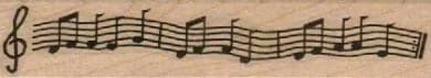 Line Of Musical Notes 1 X 4 1/4