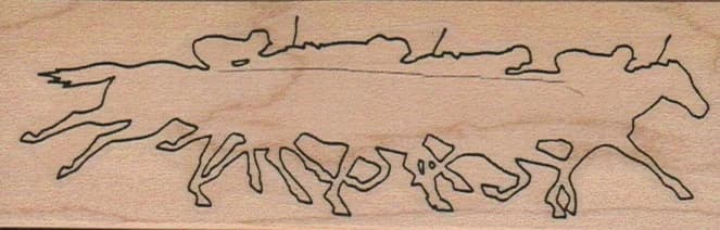 Horse Race Silhouette 1 1/2 X 4 1/2