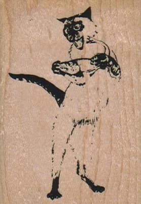 Cat With Fish 1 3/4 X 2 3/4