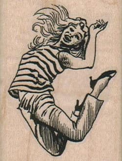 Jumping For Joy Lady 1 3/4 X 2 1/4