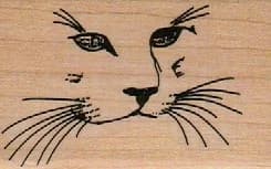 Cat Face 1 3/4 X 2 1/2