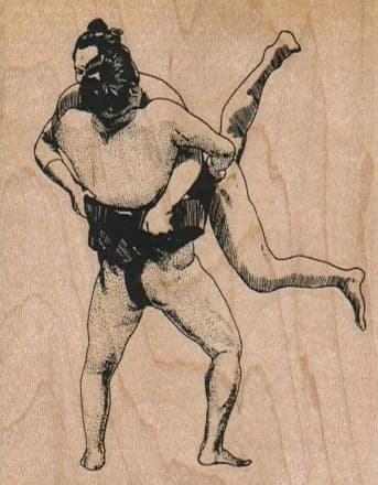 Sumo Wrestlers 2 1/2 X 3