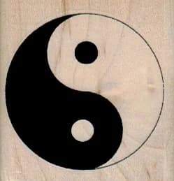 Ying & Yang 1 3/4 X 1 3/4