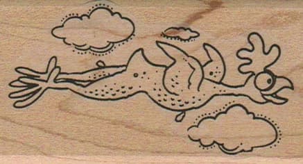 Rubber Chicken Flying 1 3/4 X 3