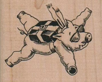 Skydiving Pig 2 1/2 X 2
