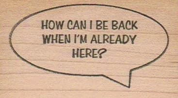 How Can I Be Back When I'm 1 1/2 X 2 1/2