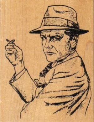 Smoking Man 2 1/4 X 2 3/4