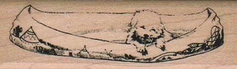 Bichon In Canoe 1 X 3 1/4