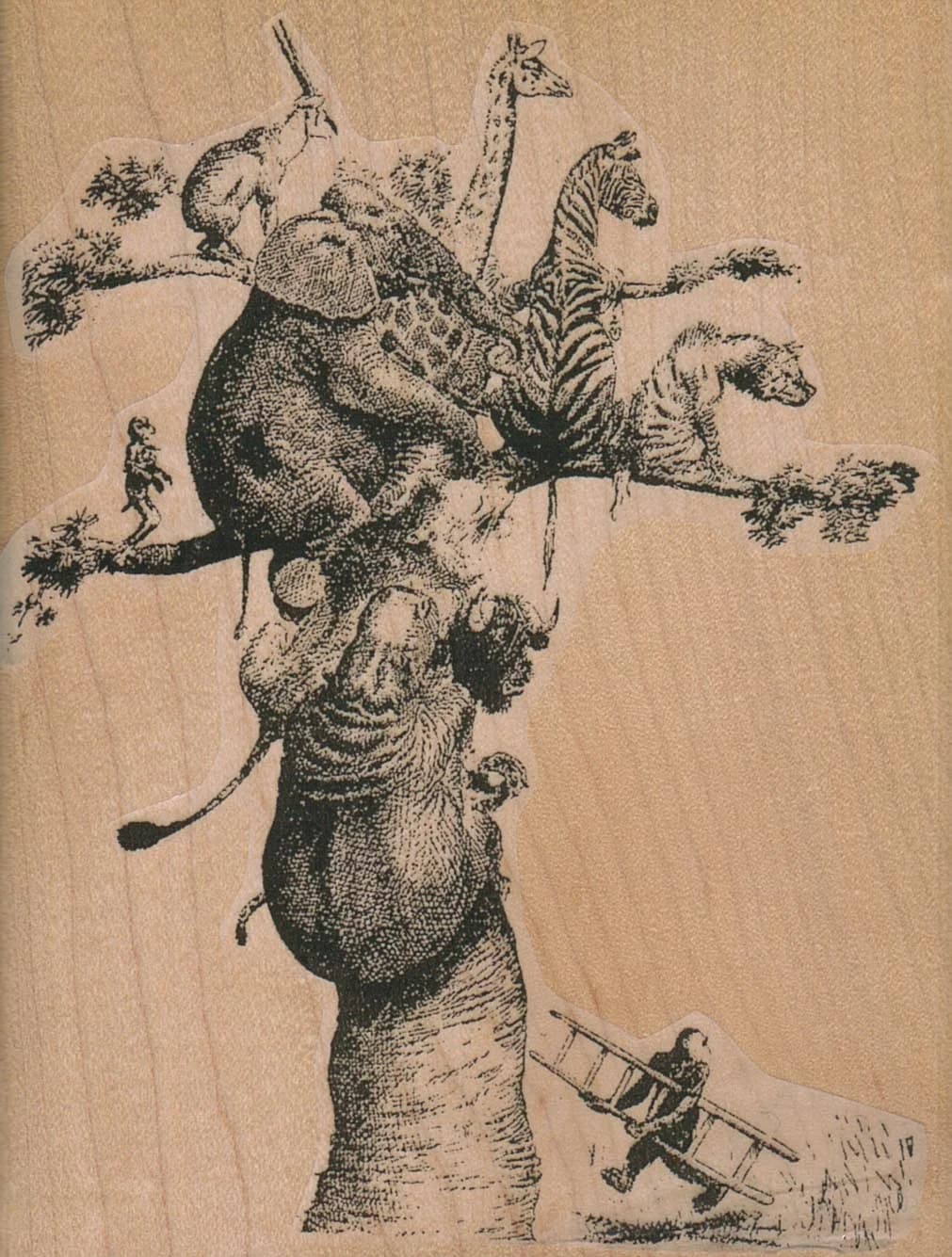 Animal Tree 3 1/2 X 4 1/2