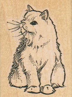 Cat Looking 1 3/4 X 2 1/4