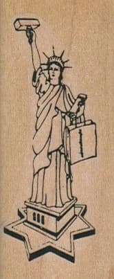 Statue With Stamp 1 1/4 X 2 3/4