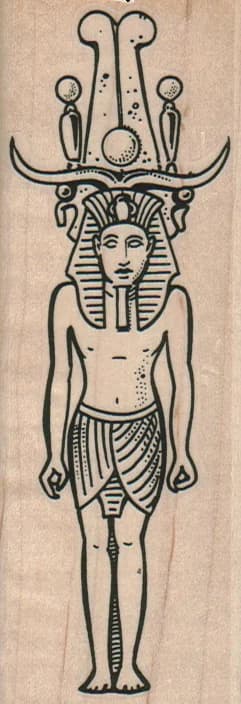 Egyptian Statue Man 1 3/4 X 4 3/4