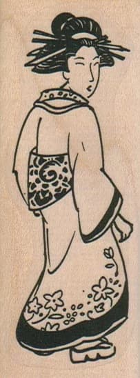 Geisha Looking Back 1 1/2 X 3 3/4