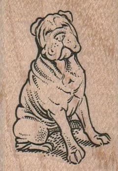 Sitting Sharpei 1 3/4 X 2 1/2
