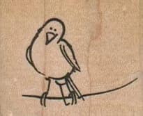 Bird On Wire 1 1/2 X 1 1/4