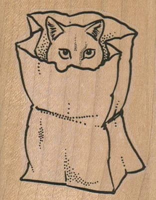 Cat In Bag 2 1/4 X 2 3/4