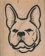 French Bulldog Head 1 1/4 1 1/2
