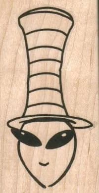 Alien In The Hat 1 1/2 X 3