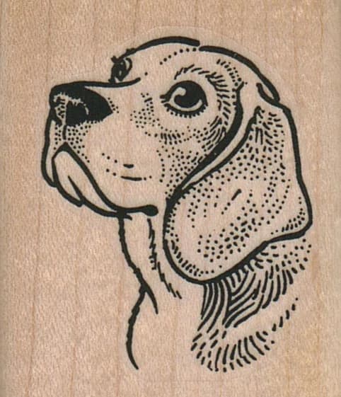 Beagle Dog Head 1 3/4 X 2