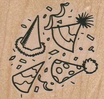 Party Hat Background 2 1/2 X 2 1/4
