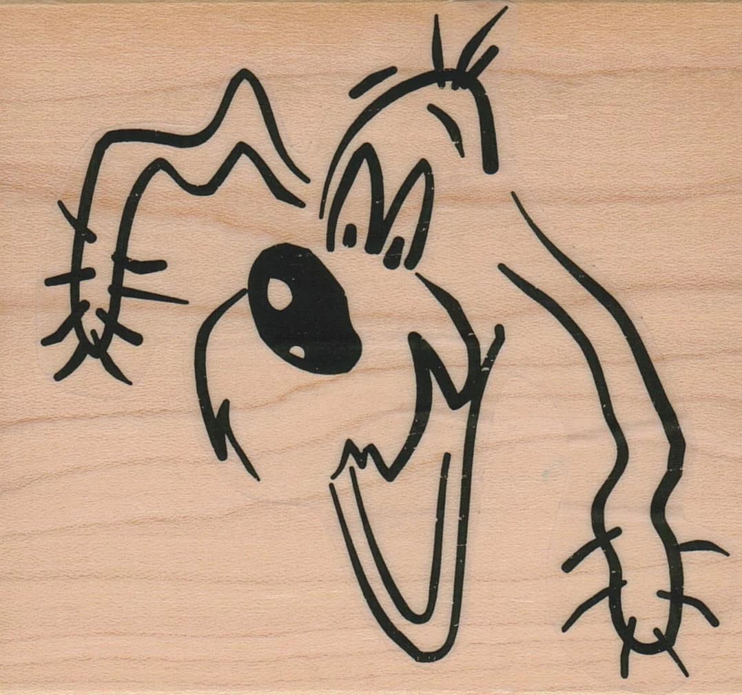 Happy Dog 3 1/2 X 3 3/4