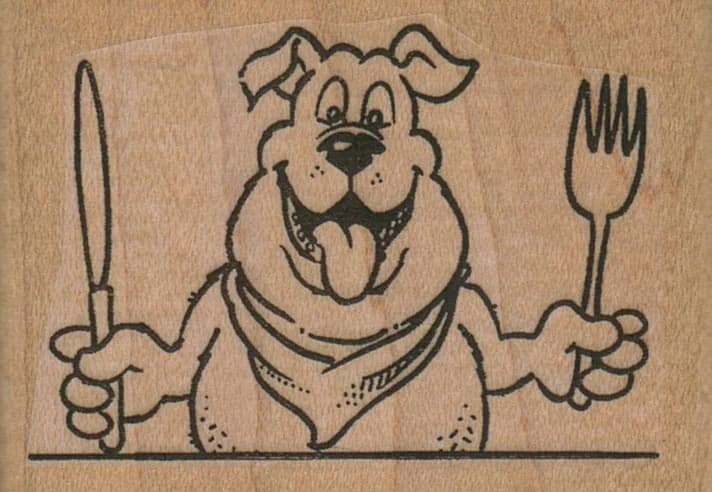 Hungry Dog/knife & Fork 2 1/2 X 1 3/4