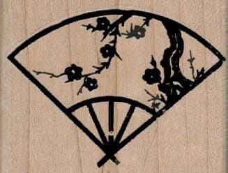 Cherry Blossom Fan 2 1/4 X 1 3/4