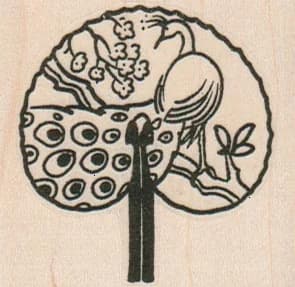 Peacock Fan 2 1/4 X 2