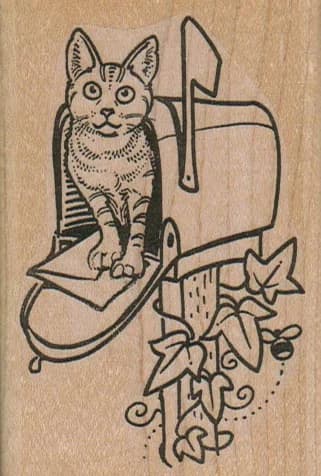 Kitty In Mailbox 2 1/4 X 3 1/4