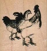 Hen And Rooster 1 3/4 X 1 3/4