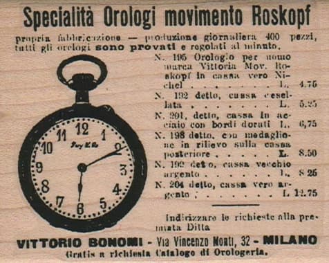 Specialita Orologi 2 3/4 X 3 1/4