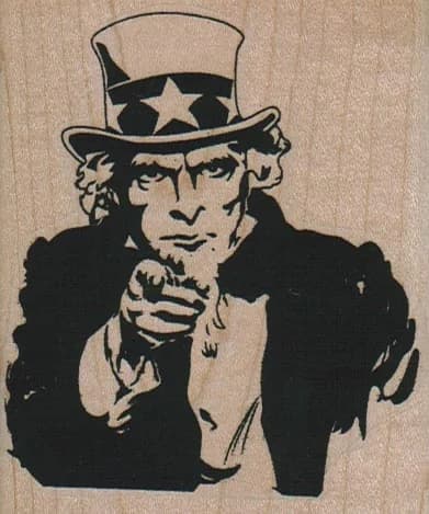 Uncle Sam Wants You 2 3/4 X 3 1/4