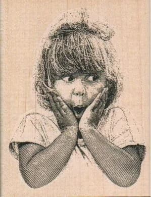 Surprised Girl/small 2 3/4 X 3 1/2