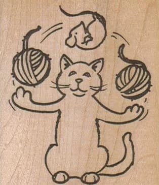 Cat Juggling 2 1/4 X 2 1/2