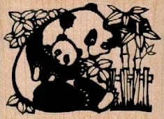 Mother & Baby Panda/bamboo 2 1/2 X 1 3/4