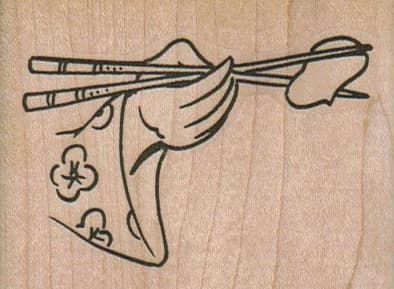 Hand Holding Chopsticks 2 3/4 X 2