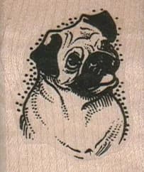 Pug Dog Smile 1 1/2 X 1 3/4