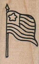 One Star Flag 1 X 1 1/2