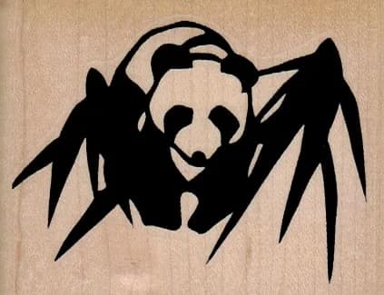 Panda In Bamboo 3 X 2 1/4