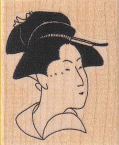 Geisha Head 1 3/4 X 2