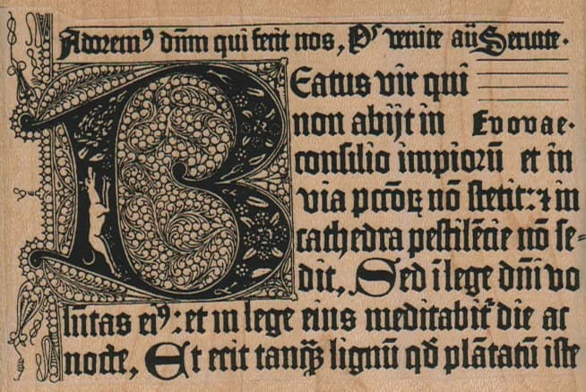Illuminated Text 4 1/2 X 3