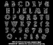 Neon Alphabet And Numbers Unmounted
